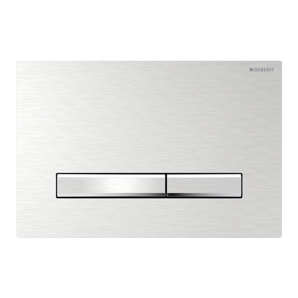 Cutout image of Geberit Sigma50 Square Stainless Steel Dual Flush Plate